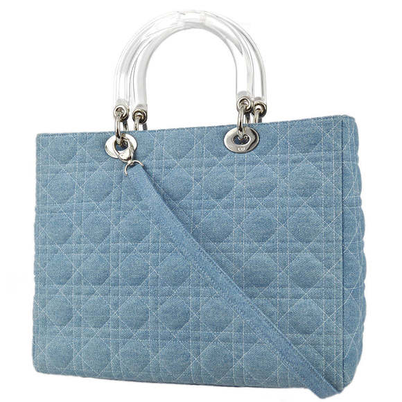 CHRISTIAN DIOR 1999 Large Denim Lady Dior Bag 120531 - Picture 2 of 10
